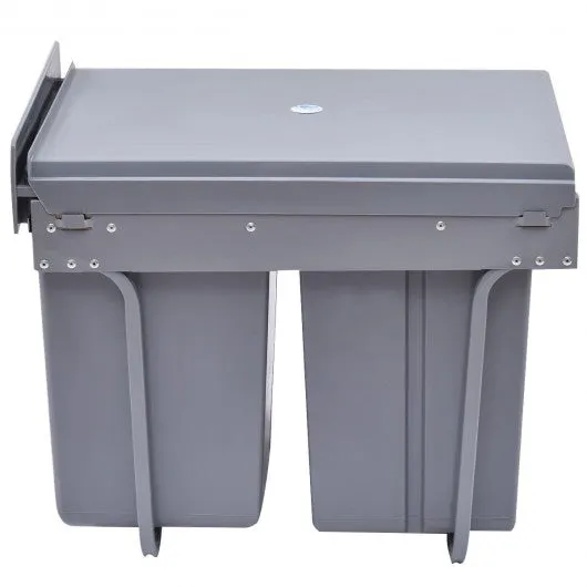 10.5 gal 3 Compartment Pull Out Recycling Waste Bin
