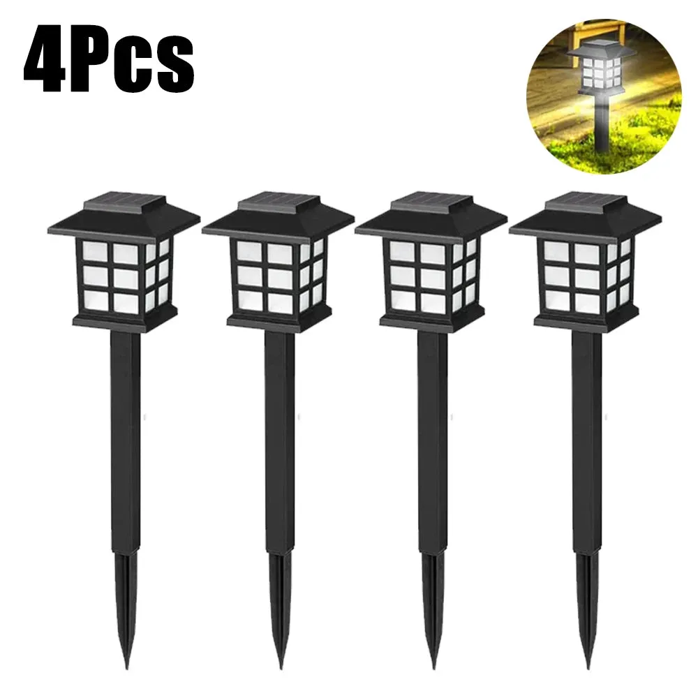 1/2/4pcs Led Lawn Lamp Solar Pathway Lights Landscape Waterproof Outdoor Yard Buried Decoration Night Lights Garden Floor Lamp