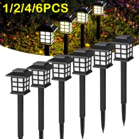 1/2/4pcs Led Lawn Lamp Solar Pathway Lights Landscape Waterproof Outdoor Yard Buried Decoration Night Lights Garden Floor Lamp