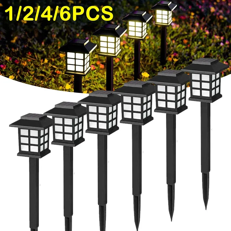 1/2/4pcs Led Lawn Lamp Solar Pathway Lights Landscape Waterproof Outdoor Yard Buried Decoration Night Lights Garden Floor Lamp