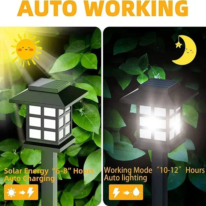 1/2/4pcs Led Lawn Lamp Solar Pathway Lights Landscape Waterproof Outdoor Yard Buried Decoration Night Lights Garden Floor Lamp
