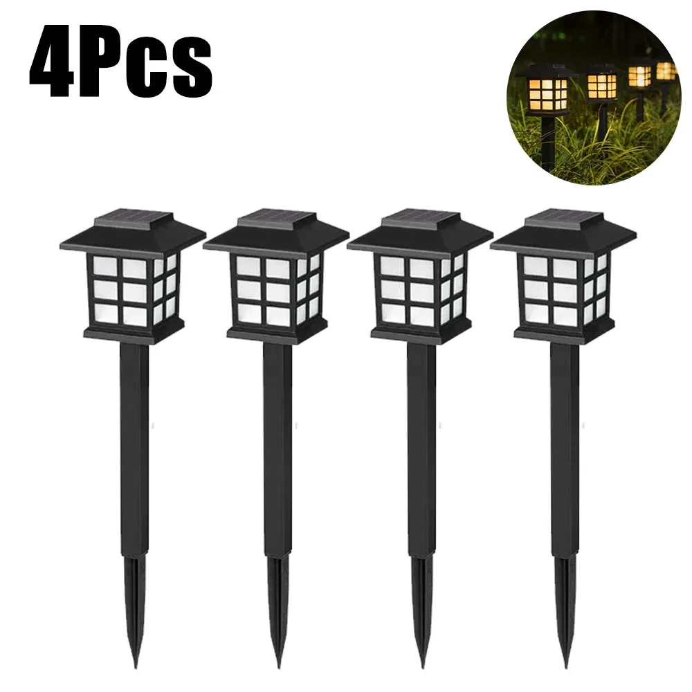 1/2/4pcs Led Lawn Lamp Solar Pathway Lights Landscape Waterproof Outdoor Yard Buried Decoration Night Lights Garden Floor Lamp