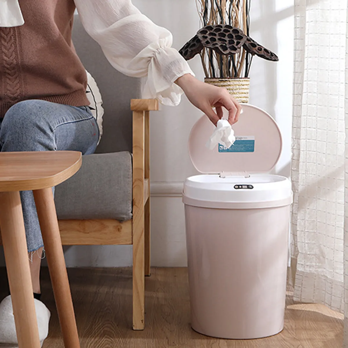 12L Automatic Smart Trash Can Auto Sensor Waste Bin for Kitchen Bathroom Living Room Office