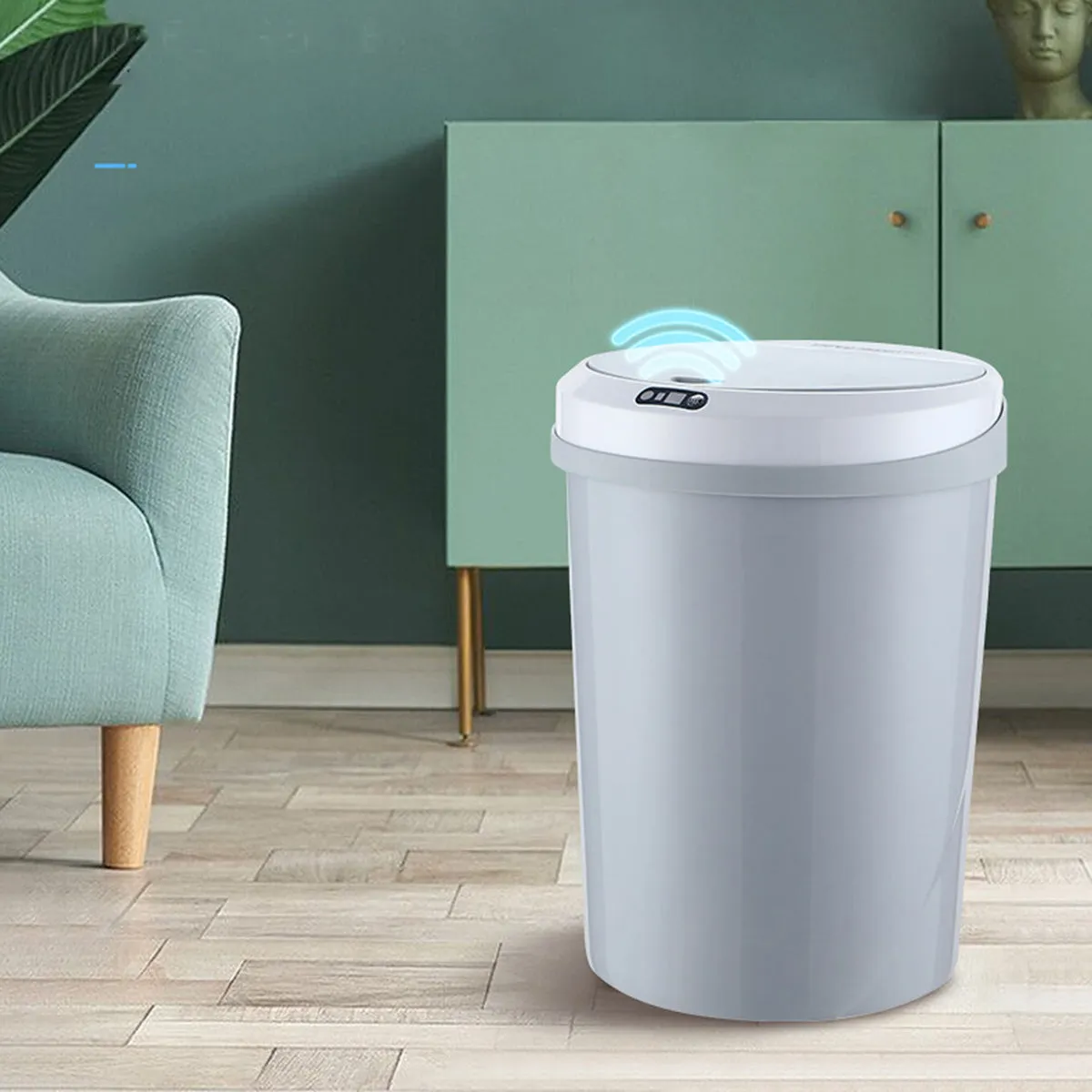 12L Automatic Smart Trash Can Auto Sensor Waste Bin for Kitchen Bathroom Living Room Office