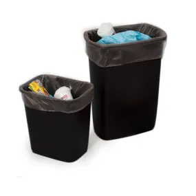 15" x 9" x 24" x 2 mil 10 Gallon Black Eco-Manufactured Plastic Heavyweight Trash Can Liners (Case of 500)