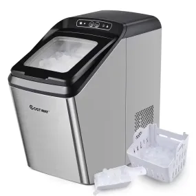 18 In. 29 Lb. Nugget Portable Ice Maker Machine Countertop Chewable Ice Maker Self-Cleaning