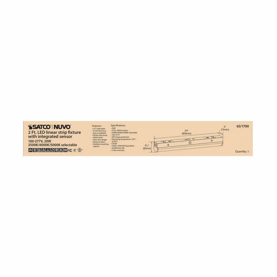 2' LINEAR STRIP W/SENSOR