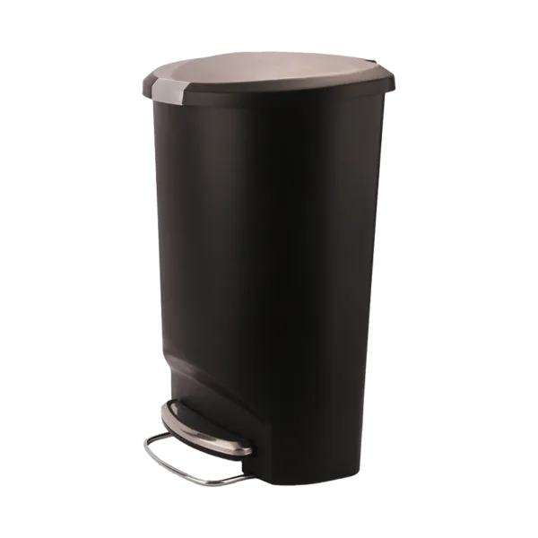 22L Legend Pedal Step Waste Dustbin Black Plastic