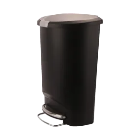 22L Legend Pedal Step Waste Dustbin Black Plastic