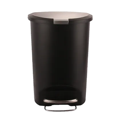 22L Legend Pedal Step Waste Dustbin Black Plastic