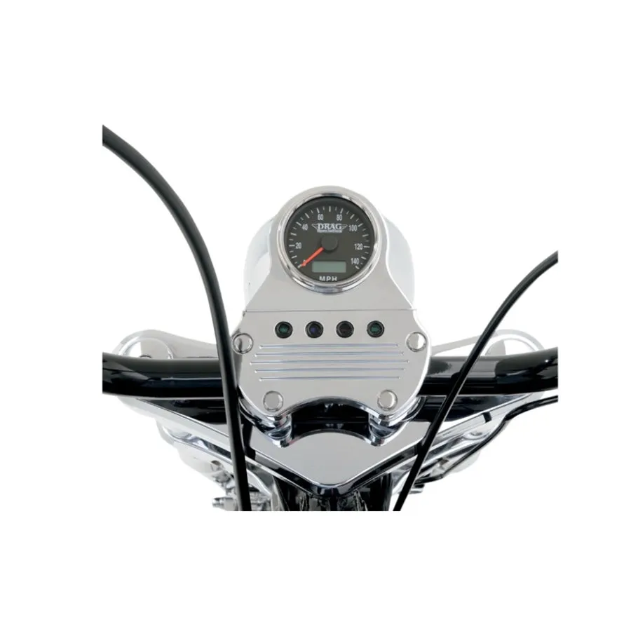2.4" MPH Programmable Mini Speedometer with Odometer - Black Face