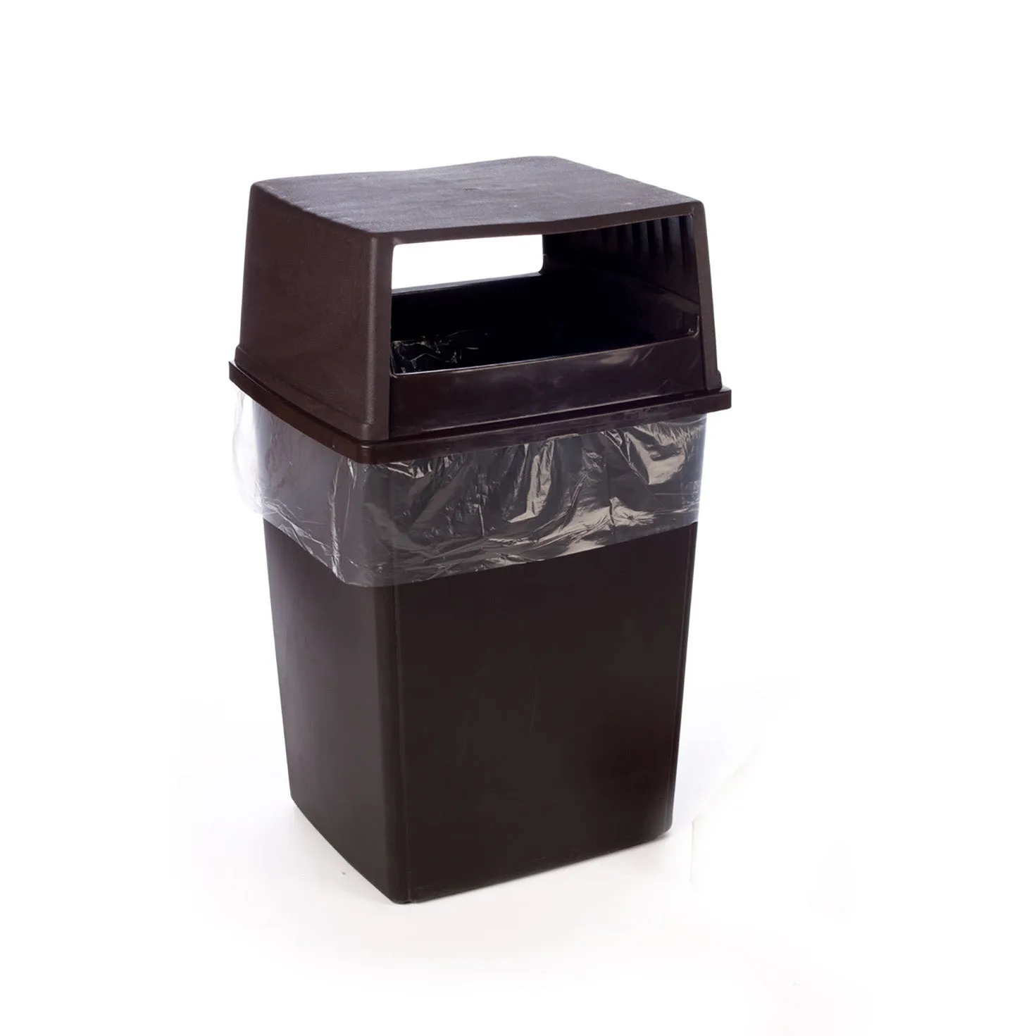 25" x 17" x 48" x 3 mil 56 Gallon Glutton Clear Eco-Manufactured Plastic Heavyweight Trash Can Liners (Case of 100)
