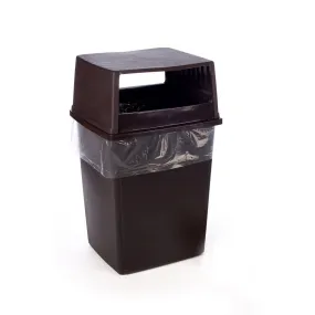 25" x 17" x 48" x 3 mil 56 Gallon Glutton Clear Eco-Manufactured Plastic Heavyweight Trash Can Liners (Case of 100)