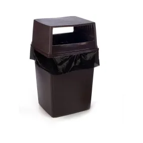 25" x 17" x 48" x 4 mil 56 Gallon Glutton Black Eco-Manufactured Plastic Heavyweight Trash Can Liners (Case of 50)