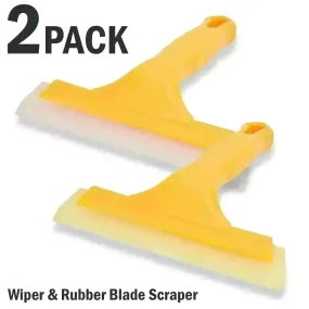 2pc Window Squeegee Shower Cleaner Car Home Glass Wash Water Wiper Ice Scraper