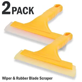 2pc Window Squeegee Shower Cleaner Car Home Glass Wash Water Wiper Ice Scraper