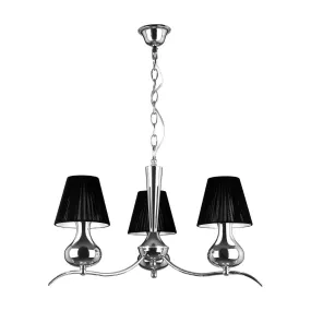 3 Arm Black Shades Pendant Light