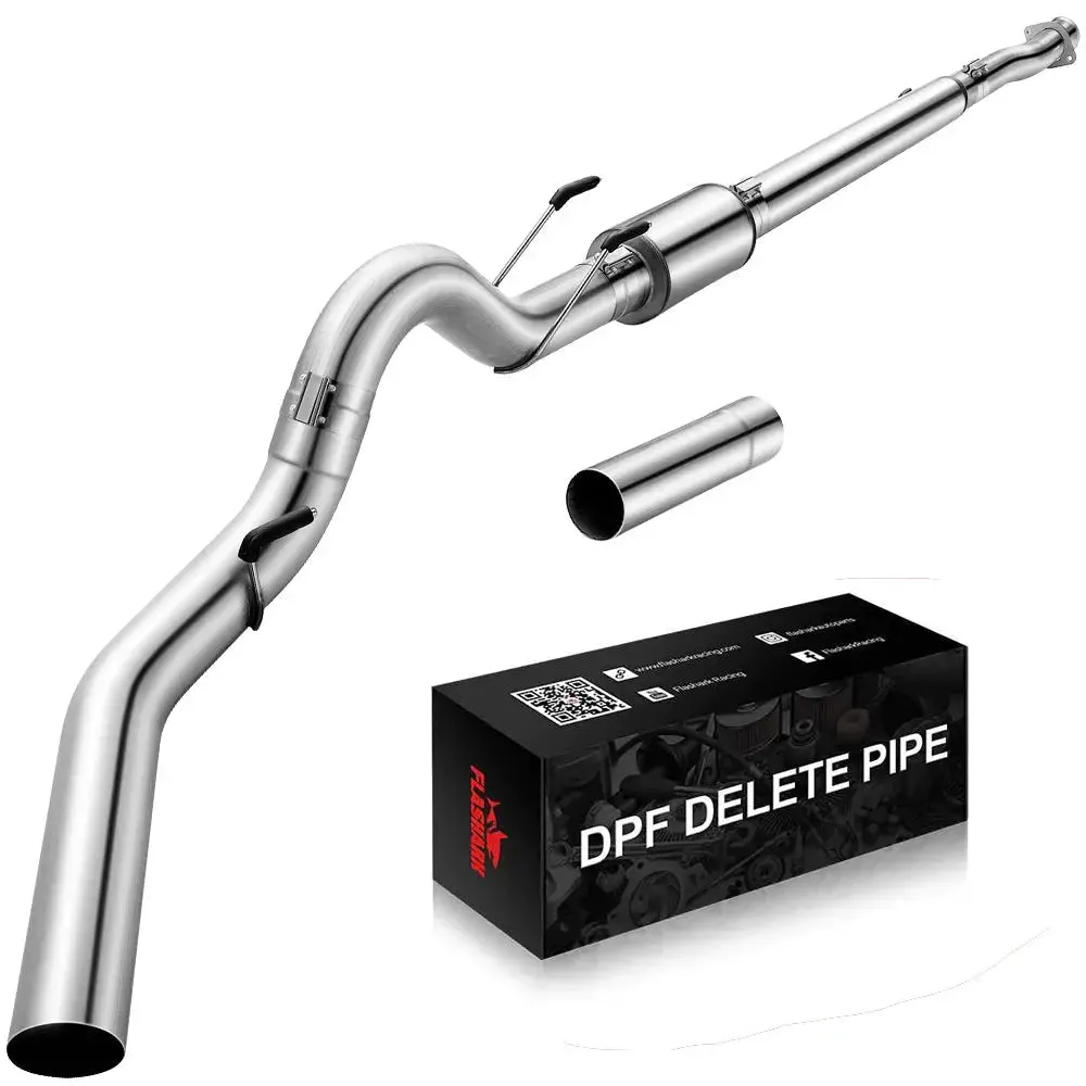 4.0/5.0 Inch 6.7 Powerstroke DPF Delete Race Pipe | Downpipe-Back Exhaust w/Muffler for 2011-2023 Ford F-250, F-350, F-450