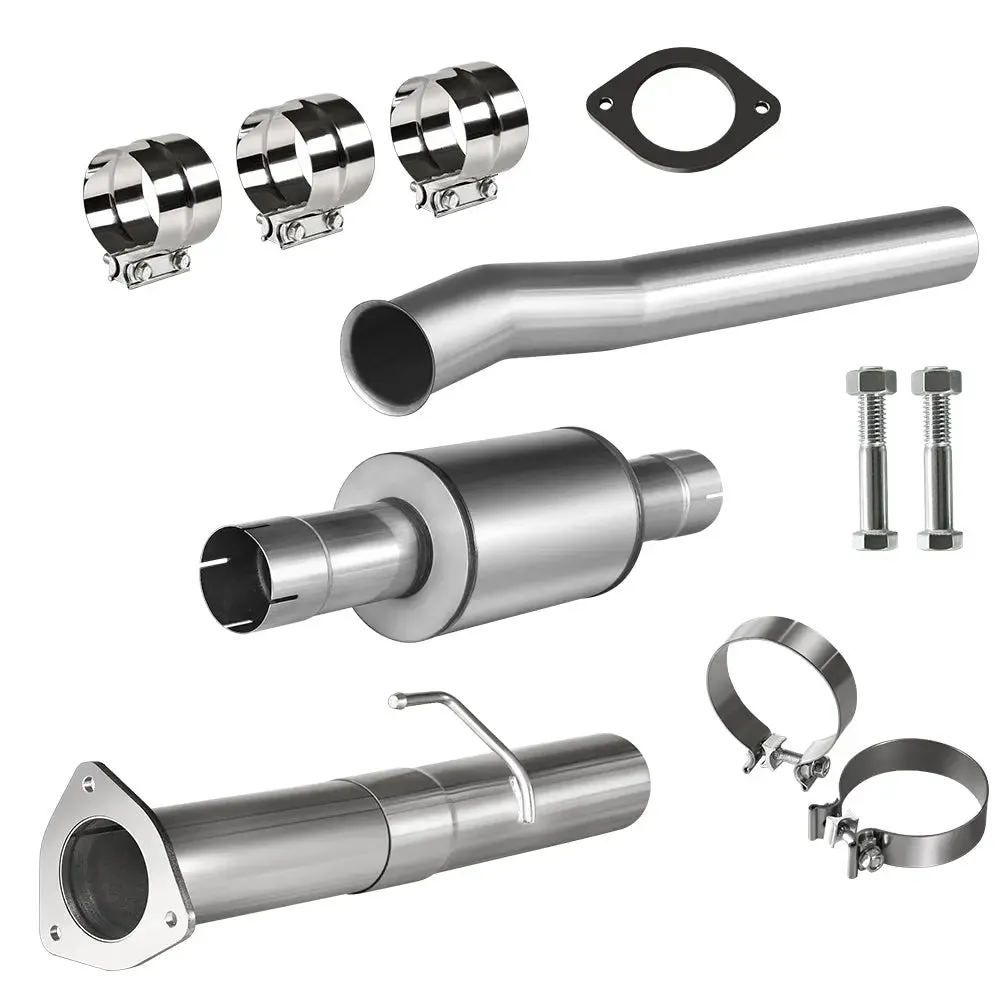 4.0/5.0 Inch 6.7 Powerstroke DPF Delete Race Pipe | Downpipe-Back Exhaust w/Muffler for 2011-2023 Ford F-250, F-350, F-450