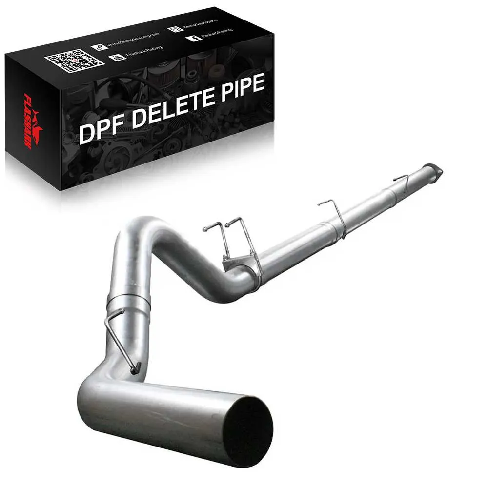 4.0/5.0 Inch 6.7 Powerstroke DPF Delete Race Pipe | Downpipe-Back Exhaust w/Muffler for 2011-2023 Ford F-250, F-350, F-450
