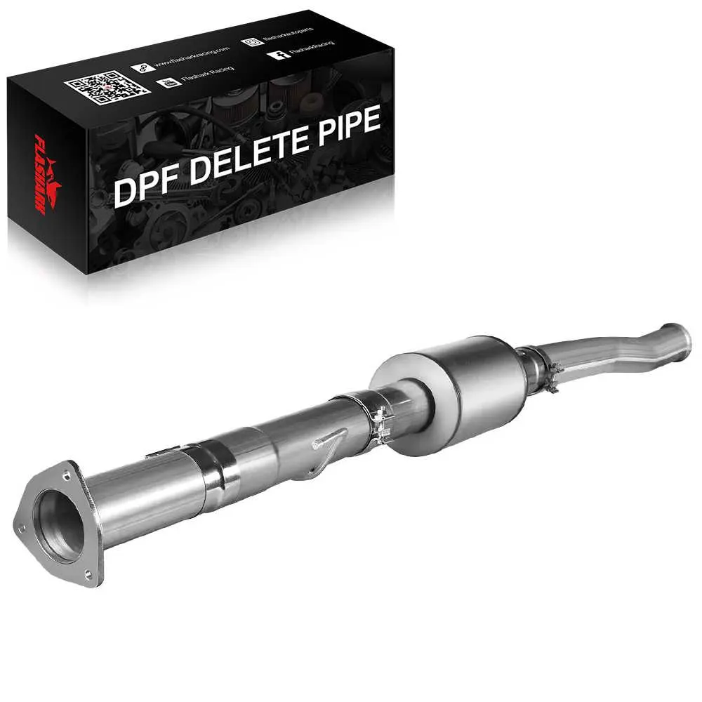 4.0/5.0 Inch 6.7 Powerstroke DPF Delete Race Pipe | Downpipe-Back Exhaust w/Muffler for 2011-2023 Ford F-250, F-350, F-450