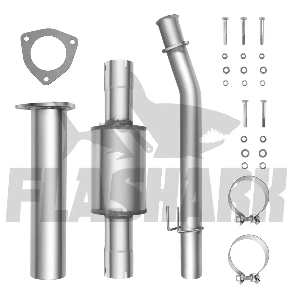 4.0/5.0 Inch 6.7 Powerstroke DPF Delete Race Pipe | Downpipe-Back Exhaust w/Muffler for 2011-2023 Ford F-250, F-350, F-450