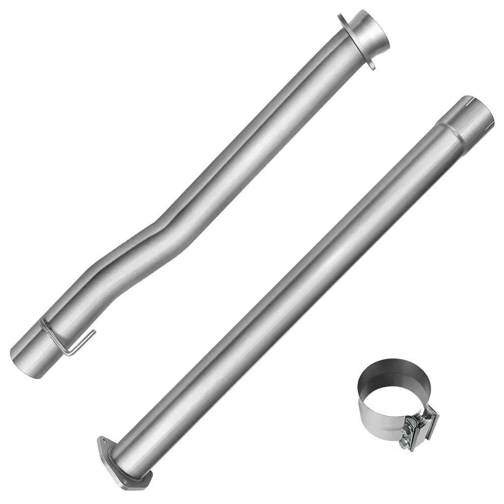 4.0/5.0 Inch 6.7 Powerstroke DPF Delete Race Pipe | Downpipe-Back Exhaust w/Muffler for 2011-2023 Ford F-250, F-350, F-450
