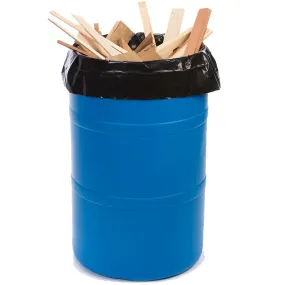 40" x 48" x 4 mil 45 Gallon Black Eco-Manufactured Plastic Heavyweight Trash Can Liners (Case of 50)