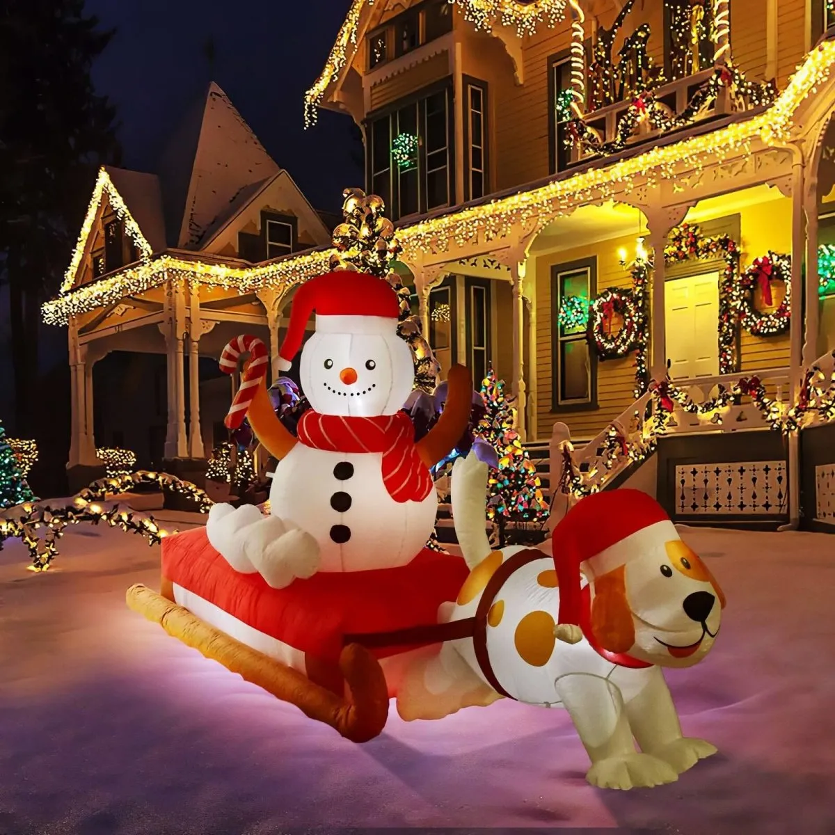 4.8' Ft Season's Sled Holiday Inflatable