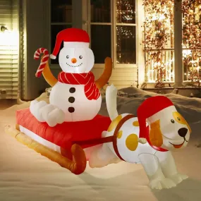 4.8' Ft Season's Sled Holiday Inflatable