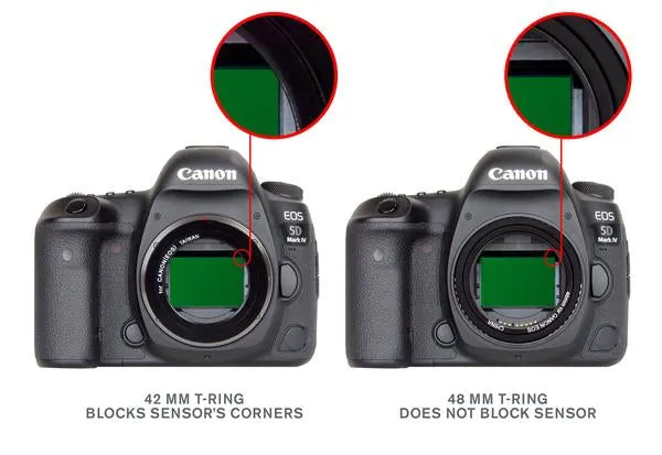 48mm T-Adapter for EdgeHD 9.25", 11", and 14" (93622)