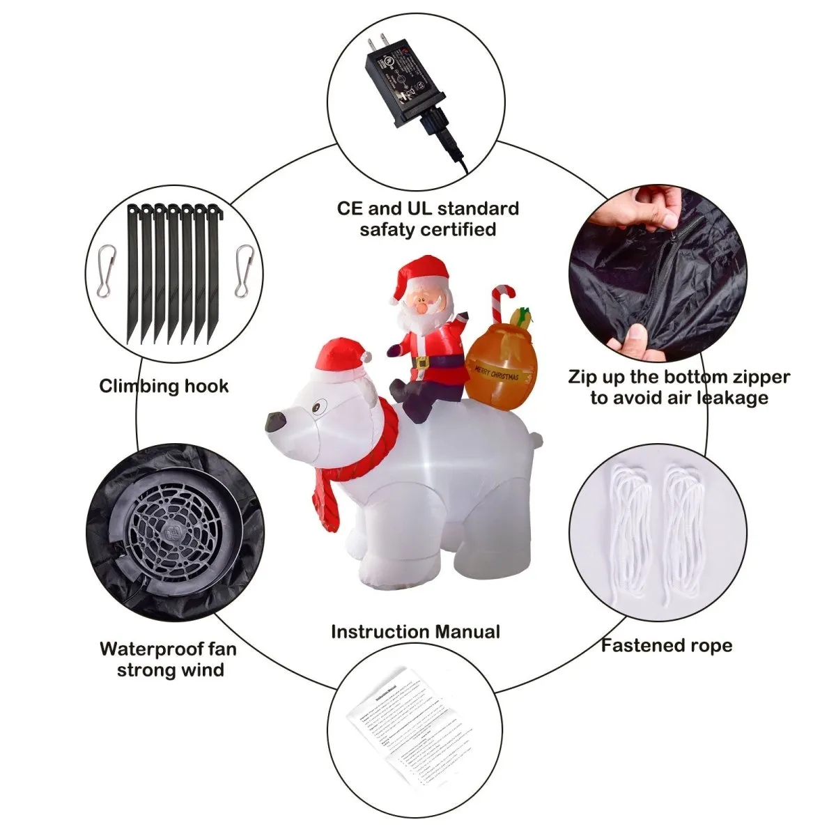 6' Ft Bearing Gifts Holiday Inflatable