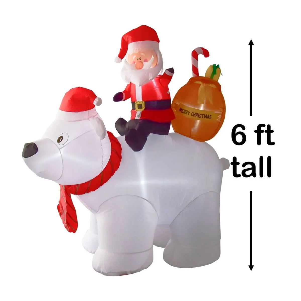 6' Ft Bearing Gifts Holiday Inflatable