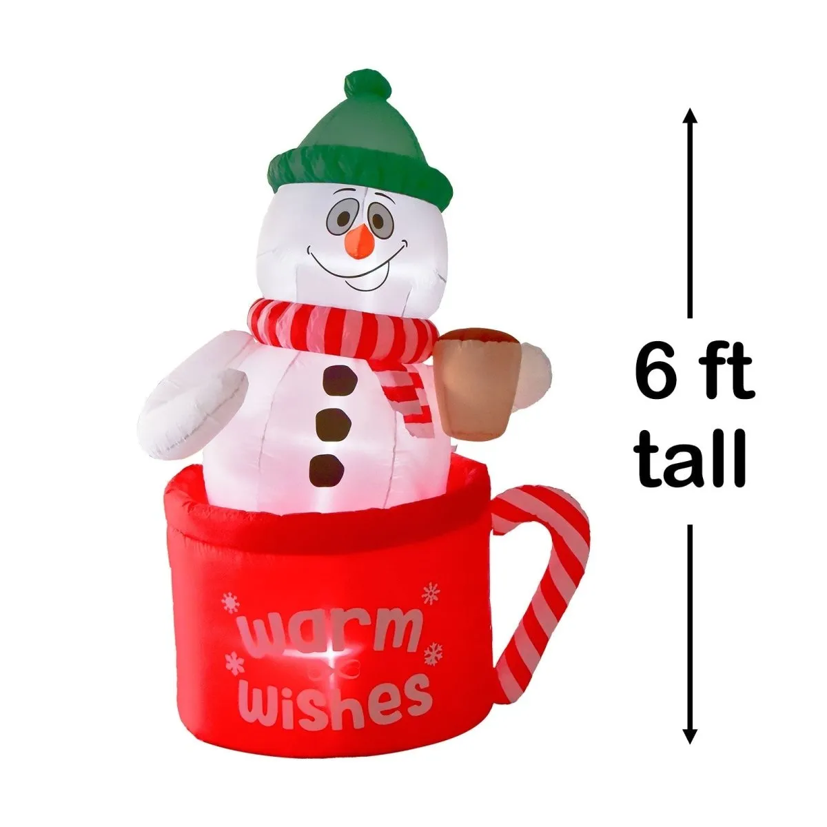6' Ft Frosty Mug Holiday Inflatable