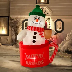 6' Ft Frosty Mug Holiday Inflatable