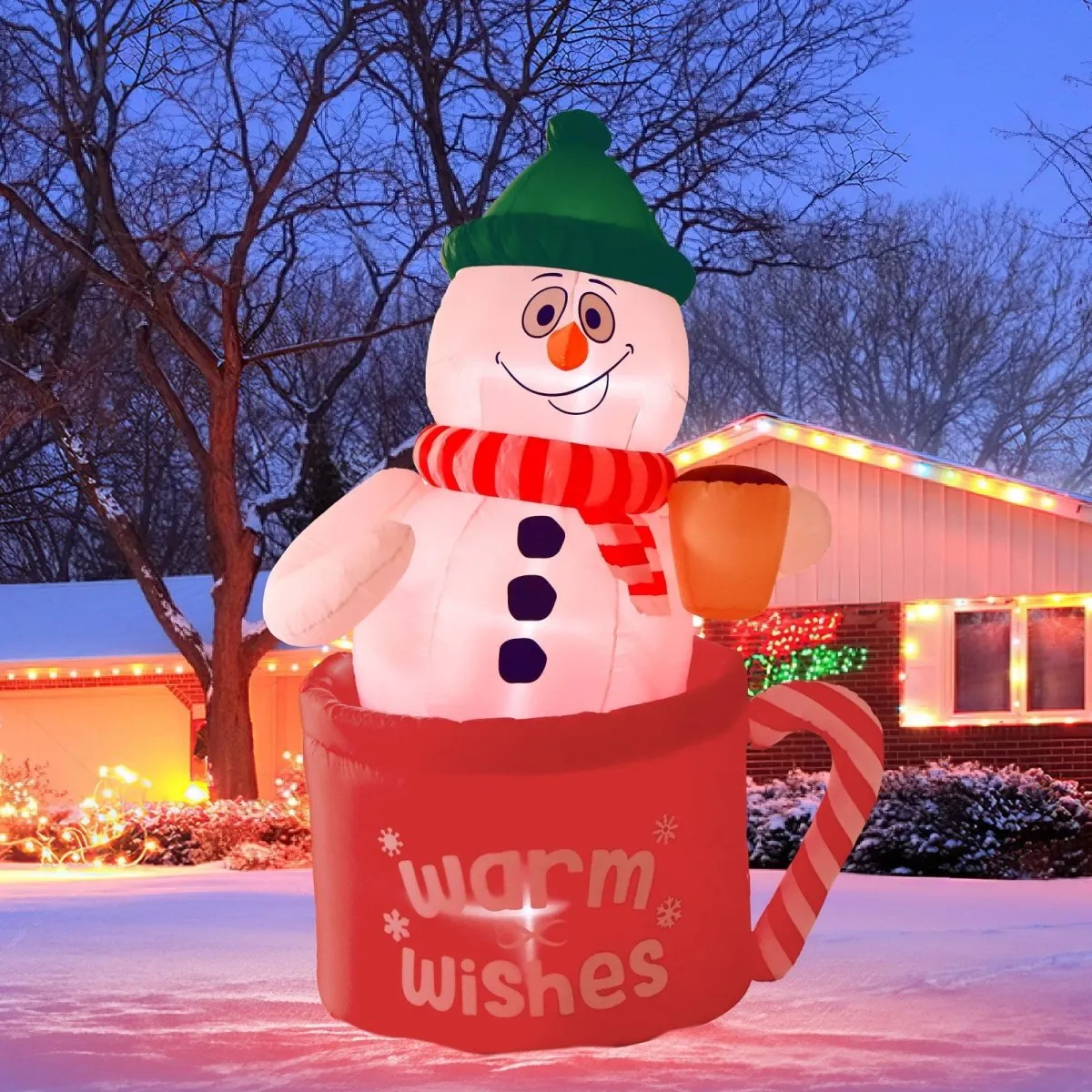 6' Ft Frosty Mug Holiday Inflatable
