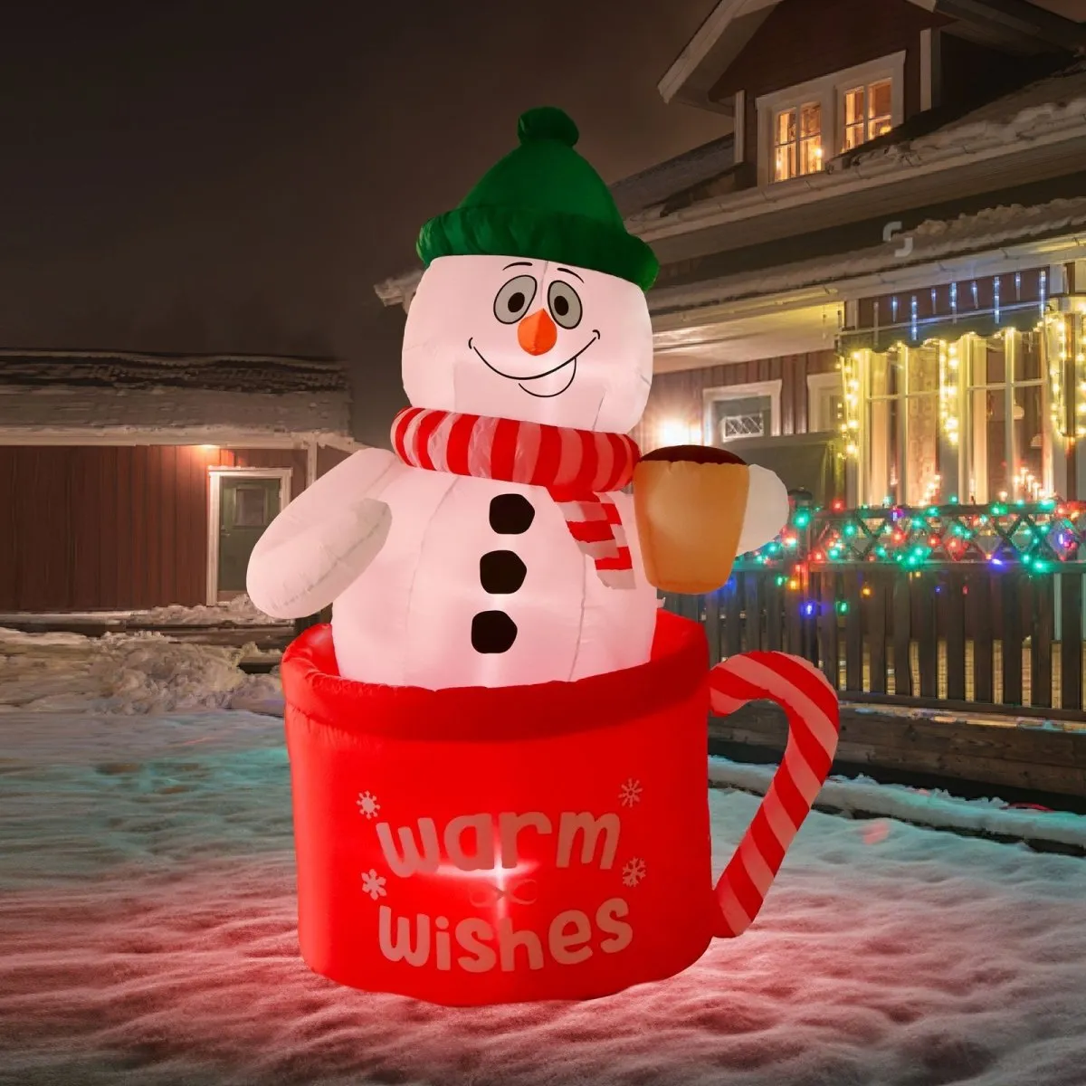 6' Ft Frosty Mug Holiday Inflatable