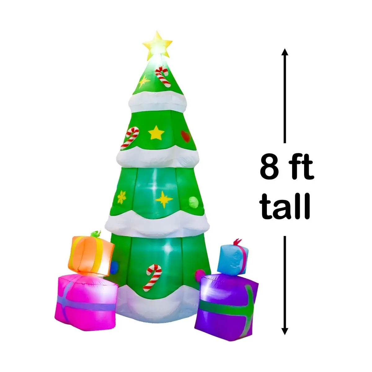 8' Ft Snowy Evergreen Holiday Inflatable