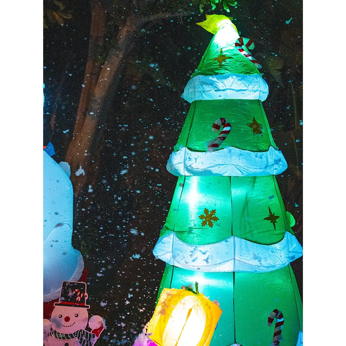 8' Ft Snowy Evergreen Holiday Inflatable