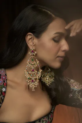 Aflaat Earrings 22 kt Gold Plated
