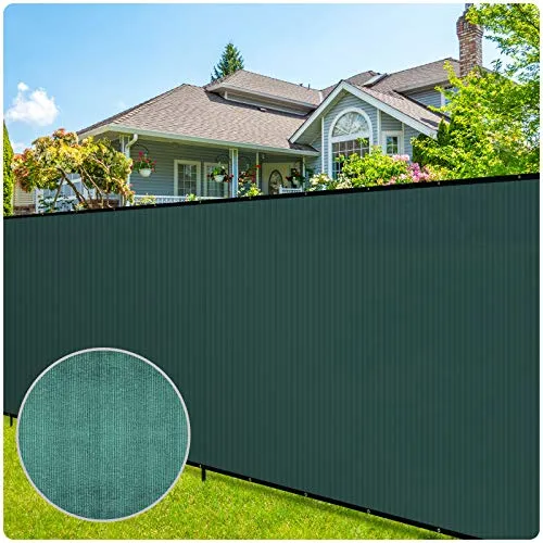 Amagabeli 6’x50’ 90% Blockage Shade Privacy Screen Outdoor UV Resistant Green Model No. ET007
