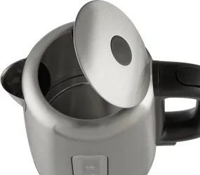 AmazonBasics Stainless Steel Portable Fast, Electric Hot Water Kettle for Tea and Coffee, 1 Liter, Silver