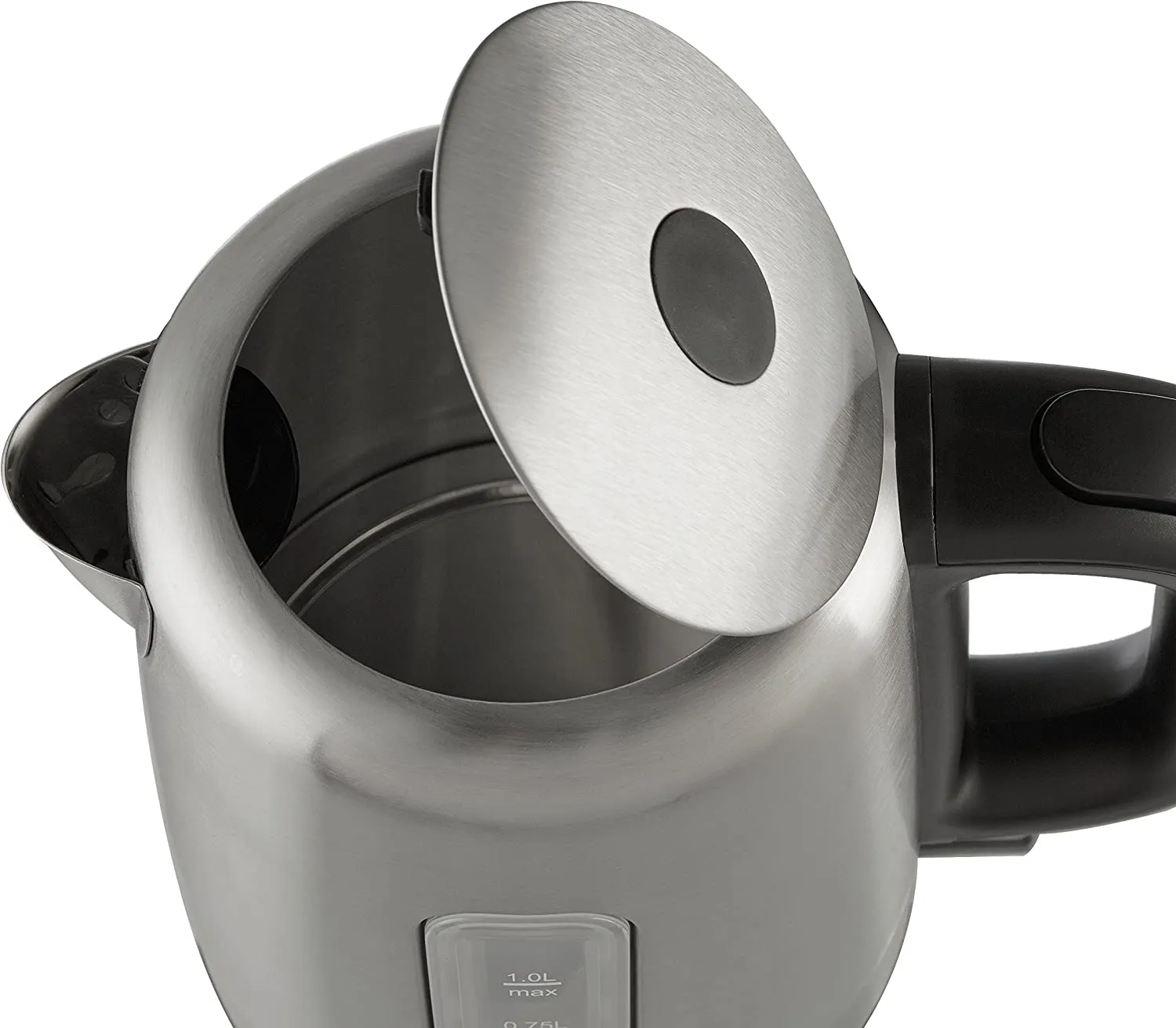 AmazonBasics Stainless Steel Portable Fast, Electric Hot Water Kettle for Tea and Coffee, 1 Liter, Silver