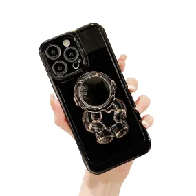 Anymob iPhone Astronaut Plating Stand Holder Phone Case For iPhone 13 14 Pro Max Soft Silicon Shockproof Cover