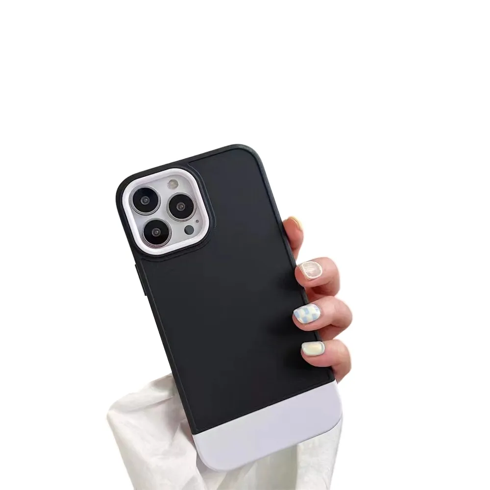 Anymob iPhone Black And White Shockproof Armor Matte Phone Case Hard Plastic Bumper Cover