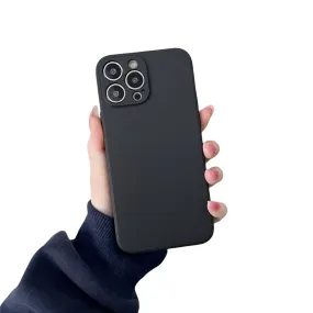Anymob iPhone Black Square Silicone Phone Case Slim Soft Back Cover