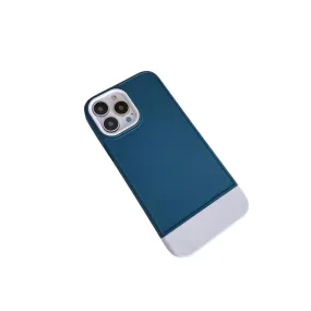 Anymob iPhone Blue And White Shockproof Armor Matte Phone Case Hard Plastic Bumper Cover