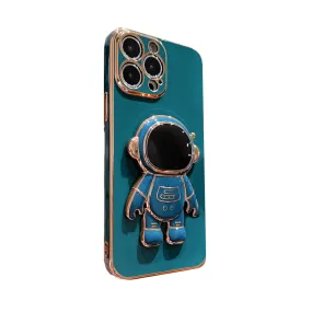 Anymob iPhone Case Dark Green Universal 6D Astronaut Foldable Holder Phone Cover