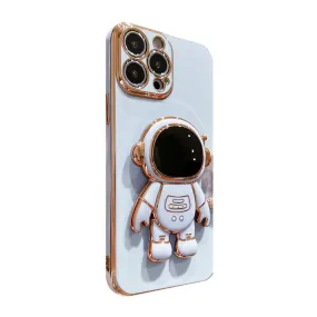 Anymob iPhone Case Grey Universal 6D Astronaut Foldable Holder Phone Cover