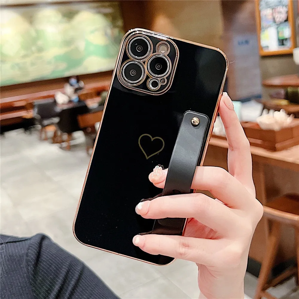 Anymob iPhone Case Gummy Peach Universal Heart Space Holder Phone Cover